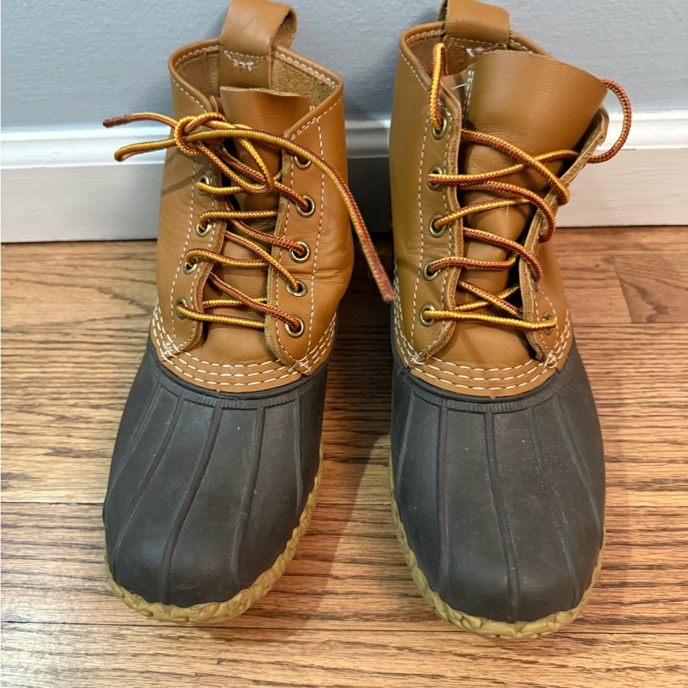 L.L. Bean Tan and Black Winter Boots